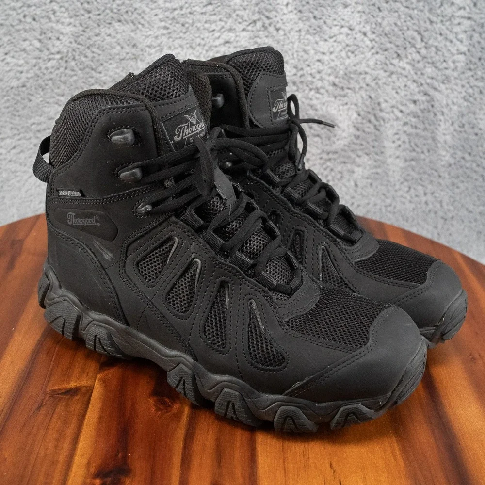 THOROGOOD Tactical Boots 8M Mens Black Police Combat Waterproof Hiker 834-6295